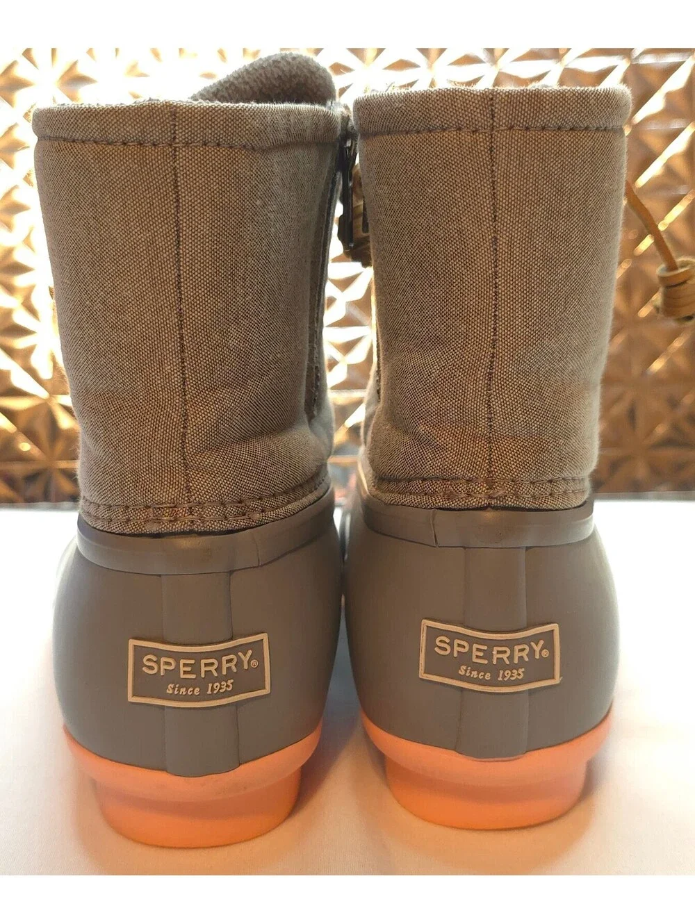 Women's Sperry Saltwater Pop Outsole Waterproof Rubber Duck Boots, Size 7.5